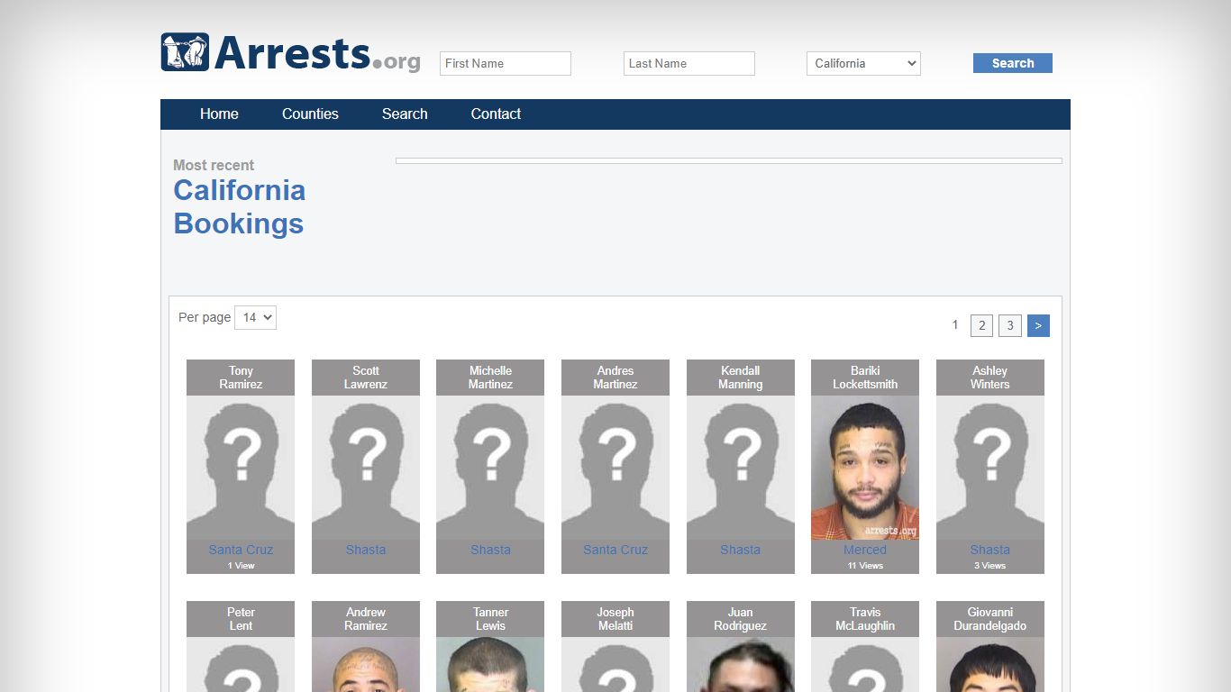 California Arrests and Inmate Search